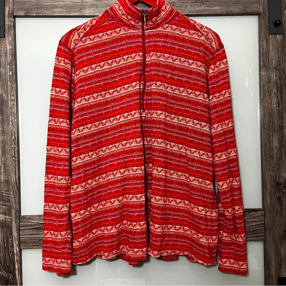 Woolrich Tops - Woolrich Aztec Southwestern 100% Cotton 1/4 Zip Women's XXL
